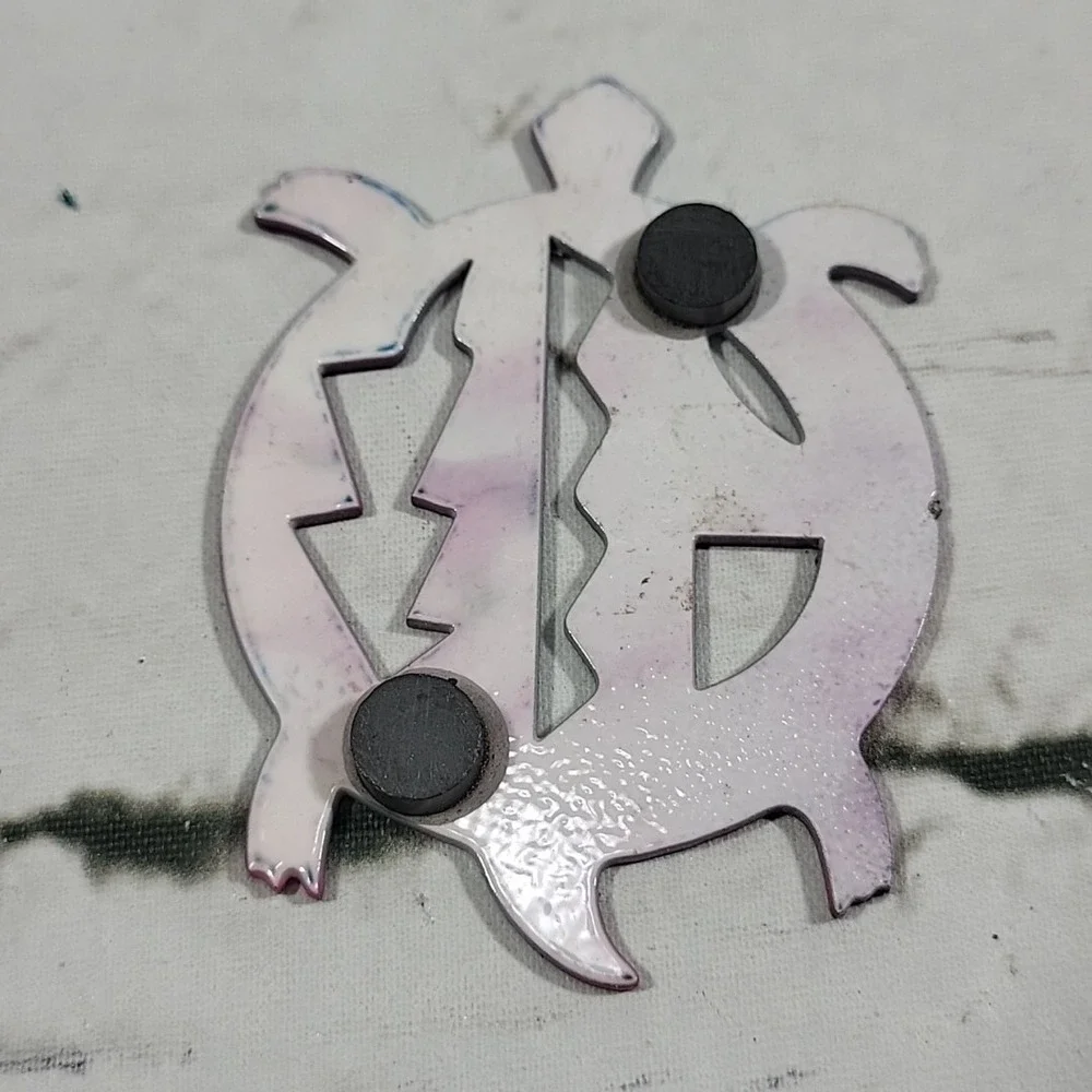 Metal‎ Purple shades Turtle Hawaiian Look Refrigerator Magnet